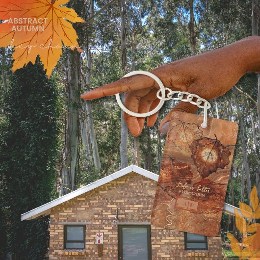 フォレストブラウン抽象芸術モノグラムアクリルキーチェーン キーホルダー