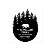 フォレストベアファミリー差出人住所 ラバースタンプ (インプリント)