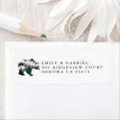 フォレストベアーウォーター差出人住所ラベル ラベル (インサイチュ)