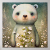 フォレストベビークマの花 |ベアウォールプリント ポスター (正面)