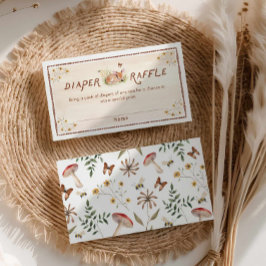 フォレストベビーシャワーおむつラッフルチケット エンクロージャーカード