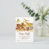 フォレストベビーシャワーおむつラッフルチケット エンクロージャーカード (スタンド正面)