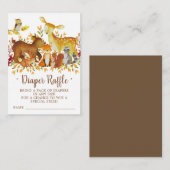フォレストベビーシャワーおむつラッフルチケット エンクロージャーカード (正面/裏面)