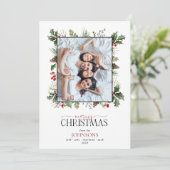 フォレストベリーピネコーンメリークリスマスフォト シーズンカード (スタンド正面)