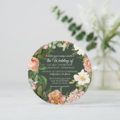 フォレストホワイトローズヴィンテージフローラ結婚ズ 招待状 (スタンド正面)