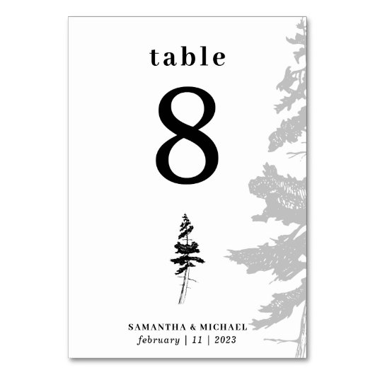 フォレストボタニカルフローラスケッチシート テーブルナンバー (正面)