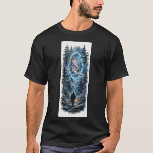 フォレストポータル - 霧の中へ Tシャツ (正面)