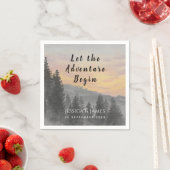 フォレストマウンテンが冒険を始結婚める スタンダードカクテルナプキン (インサイチュ)