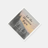 フォレストマウンテンが冒険を始結婚める スタンダードカクテルナプキン (角)