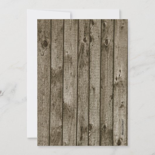 フォレストマウンテンパインカントリー男の子の赤ちゃんシャワー 招待状 (裏面)