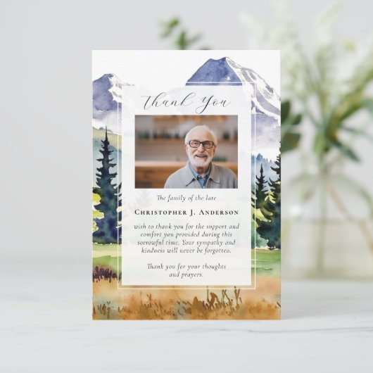 フォレストマウンテンフォト悔やみや弔慰葬儀記念館 サンキューカード (スタンド正面)