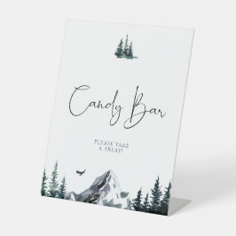 フォレストマウンテンベビーシャワーキャンディバー 台座サイン