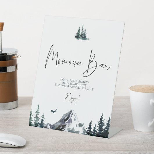 フォレストマウンテンベビーシャワーモムズバー 台座サイン (インサイチュ)