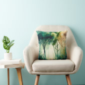 フォレストマウンテンリバーウォーターカラー自然 クッション (椅子)