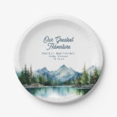 フォレストマウンテン素朴アドベンチャーベビーシャワー ペーパープレート (正面)