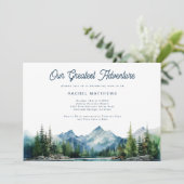 フォレストマウンテン素朴アドベンチャーベビーシャワー 招待状 (スタンド正面)