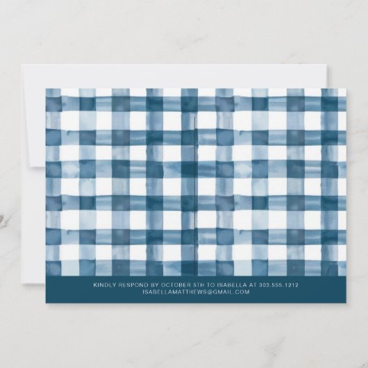 フォレストマウンテン素朴アドベンチャーベビーシャワー 招待状 (裏面)