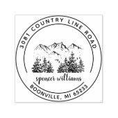 フォレストマウンテン素朴スケッチ差出人住所 セルフインキングスタンプ (デザイン)