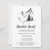 フォレストマウンテン素朴ワイルダネスブライダルシャワー 招待状 (正面)