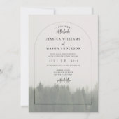 フォレストマウンテン結婚式招待状ミスティウッドランド 招待状 (正面)