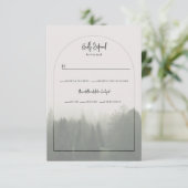 フォレストマウンテン ウェディング RSVP カード (スタンド正面)