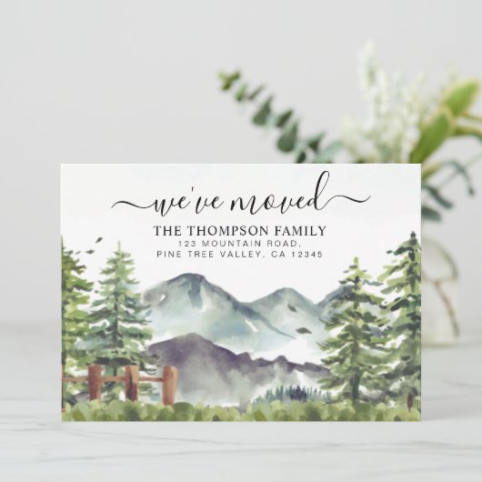 フォレストマウン素朴テン引っ越しました新しいホームムービング 案内状 (スタンド正面)