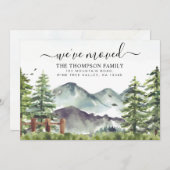 フォレストマウン素朴テン引っ越しました新しいホームムービング 案内状 (正面/裏面)