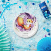 フォレストマジカルキツネ誕生日 ペーパープレート (パーティー)