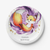 フォレストマジカルキツネ誕生日 ペーパープレート (正面)