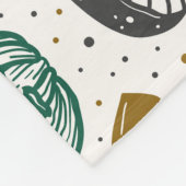 フォレストマッシュルームインクヴィンテージテクスチャ フリースブランケット (角)