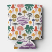 フォレストマッシュルームインクヴィンテージテクスチャ 缶クーラー (裏面)