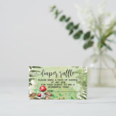 フォレストマッシュルームグリーンベビーおむつラッフル エンクロージャーカード (スタンド正面)