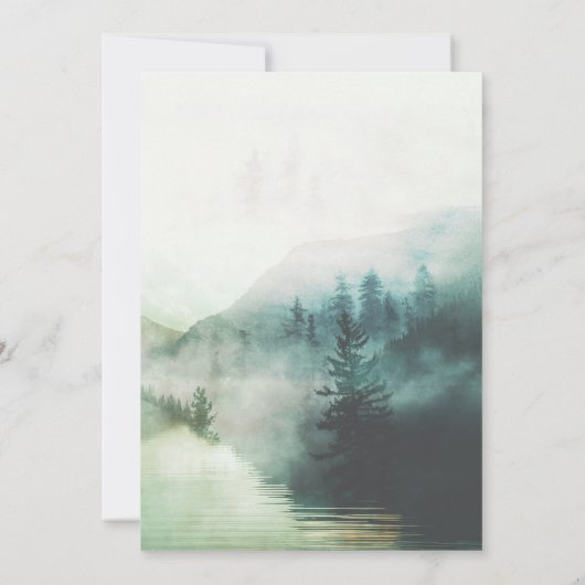 フォレストミストアドベンチャー山赤ちゃんシャワー 招待状 (裏面)