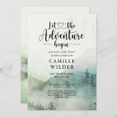 フォレストミストアドベンチャー山赤ちゃんシャワー 招待状 (正面/裏面)