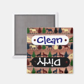 フォレストムースウルフウィルダネスマウンテンキャビン素朴 マグネット (正面/裏面)