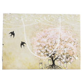 フォレストメイソンジャールピンクハートリーフホタル ラージペーパーバッグ (裏面)