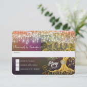 フォレストメイソンジャール童話の紫と金ゴールド結婚ズ 出欠カード (スタンド正面)