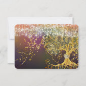 フォレストメイソンジャール童話の紫と金ゴールド結婚ズ 出欠カード (裏面)