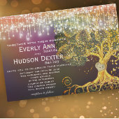 フォレストメイソンジャール童話の紫と金ゴールド結婚ズ 招待状