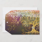 フォレストメイソンベアフェアリーテールパープルアンドゴールドウェディング 招待状 (裏面)