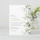 フォレストユーカリプスグリーンリー結婚式招待状 招待状 (スタンド正面)