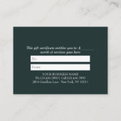 フォレストヨガ瞑想インストラクターライフコーチギフト 割引カード (裏面)