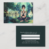 フォレストヨガ瞑想インストラクターライフコーチギフト 割引カード (正面/裏面)