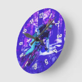 フォレストライダー – BMXレーサー ラウンド壁時計 (傾斜)