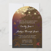 フォレストライツブラウンメープルツリー結婚式招待状 招待状 (正面)