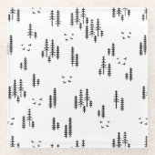 フォレストラインアートパターン ガラスコースター (正面)