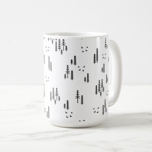 フォレストラインアートパターン コーヒーマグカップ (正面右)