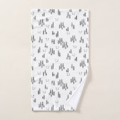 フォレストラインアートパターン バスタオルセット (ハンドタオル)