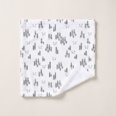 フォレストラインアートパターン バスタオルセット (ウォッシュタオル)