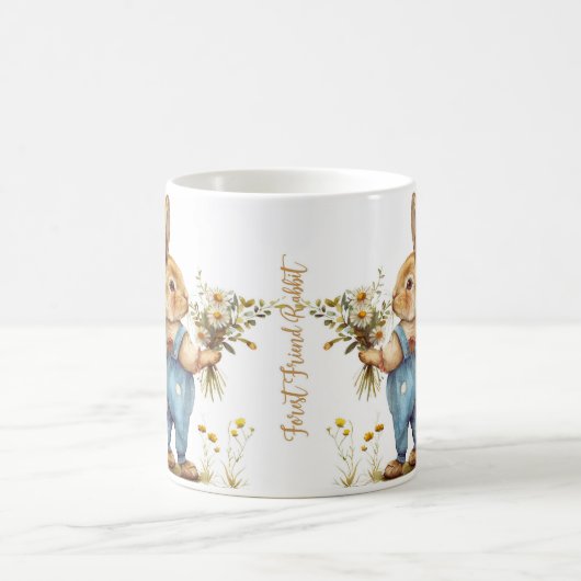 フォレストラビットマグ – あなたのウッドランドの友人 コーヒーマグカップ (中央)